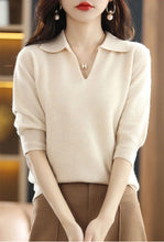 2024 Women's Warm Knitted Sweaters  V-Neck Loose Pullovers Top