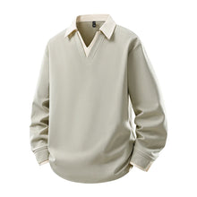 Big&Tall Men Sweatshirt Youth Fashion Plus Size Pullover V Neck Polo Sweatshirts Autumn Winter Loose High Streetwear 6XL 7XL 8XL