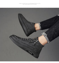 Men Autumn High Top Leather Casual Ankle Boots