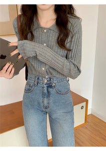 V Neck Autumn Winter Sweater Pullovers Women 2024 Button Pullover Women Soft Sweater Jumper Fashion Tops