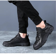 Genuine Leather Sneakers Men's Shoes Outdoor Casual Hiking Shoes Soft Soled Anti-skid Mountaineering Shoes Men Zapatillas Hombre