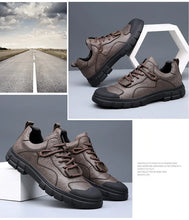 Genuine Leather Sneakers Men's Shoes Outdoor Casual Hiking Shoes Soft Soled Anti-skid Mountaineering Shoes Men Zapatillas Hombre