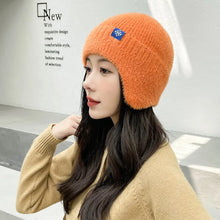 Winter versatile knitted hat for women with ear protection and elastic hood for warmth, cold resistance, and windproof riding