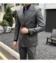 High-quality, fashionable, stylish, versatile and trendy wedding dress sets, dinner sets, men's slimming double-breasted suit se