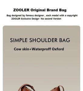 ZOOLER Luxurious Genuine  Oxford Cloth Crossbody Bag