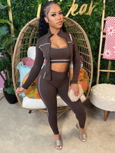 Weird Puss Casual 3 Piece Set Women Tracksuit Elastic Vest+Zip Jacket+Leggings Matching Street Sporty Fitness Street Shapewear