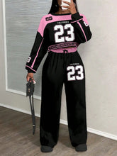 California 23 Two Piece Set Women's Streetwear Crop Top & Wide Leg Pants Fall Winter