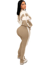 CM.YAYA Active Patchwork Women's Set Zipper Sweatshirt Jacket and Long Pants Suit 2025 Fall Two 2 Piece Sets Outfit Tracksuit