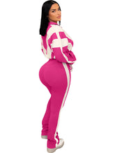 CM.YAYA Active Patchwork Women's Set Zipper Sweatshirt Jacket and Long Pants Suit 2025 Fall Two 2 Piece Sets Outfit Tracksuit