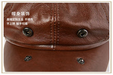 Hats Men 2025 Winter 100% Genuine Leather Warm Cap Male Beret Painter Boina Cowhide Octagonal Casquette High Quality Streetwear