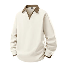 Big&Tall Men Sweatshirt Youth Fashion Plus Size Pullover V Neck Polo Sweatshirts Autumn Winter Loose High Streetwear 6XL 7XL 8XL