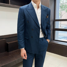 High-quality, fashionable, stylish, versatile and trendy wedding dress sets, dinner sets, men's slimming double-breasted suit se