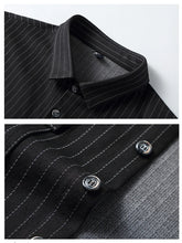 Stripe Sets Men 10XL 11XL Plus Size Suits Stripe Cargo Shirts Jacket Pants Male Fashion Casual Spring Autumn Suits Big Size 11XL