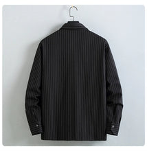 Stripe Sets Men 10XL 11XL Plus Size Suits Stripe Cargo Shirts Jacket Pants Male Fashion Casual Spring Autumn Suits Big Size 11XL