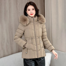 Winter 2025 New Down Jacket Women Parkas Fashion High-Quality Warm Cotton Padded Coat Ladies Short Overcoat Hooded Overwear Tops