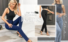 Curvy Slit Hem Jeans Women Slim Fit Stretch Pencil Pants Elastic High Waist Solid Color