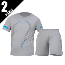 2/4 Pcs Men's Quick-drying Sports Fashion Suit Loose Plus Size Breathable Short Sleeve Joker Running Fitness And Leisure Shorts