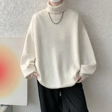 Knitted Warm Sweater Men Turtleneck Sweater Men's Loose Casual Pullovers Autumn Winter New Solid Color Pullovers M-XXXXXXXXL