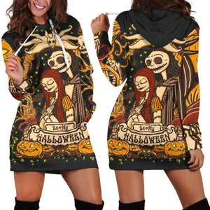 Jack Skellington Hoodie Dress Sweater Fashion Disney Dress Sweatshirt