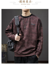 New Winter Warm Plush Sweatshirt Men's Round Neck Pullover Trendy Casual Versatile Top