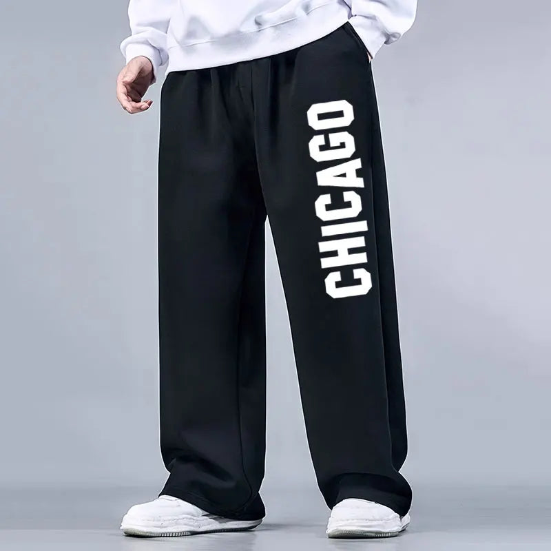 Plus Size Men Sports Pants 5XL 6XL 7XL Men's Cotton Trousers Joggers Sportswear Black Solid Ice Silk Baggy Sweatpants Male Pants