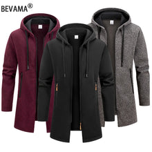 New Streetwear Men's Long Sleeve Sweatshirts for Men Zipper Hooded Oversize Winter Warm Jacket Coat Outdoor Tracksuit Men