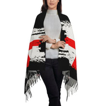 Custom UK Flag Tassel Scarf Women Winter Warm Shawl Wrap