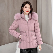 Winter 2025 New Down Jacket Women Parkas Fashion High-Quality Warm Cotton Padded Coat Ladies Short Overcoat Hooded Overwear Tops