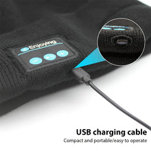 Fone Bluetooth Headphones Winter Warm Beanie Knit Hat Music Wireless Bluetooth Headset Sports Cap Wireless Earphones Hats