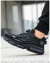 Big Size Men and Women Rotary Buckle Work Safety Shoes Men Air Soft Sole Lightweight Sneakers Protective Fashion Work Shoes