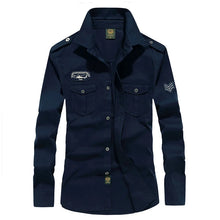 Oversize Men's Shirts Male Long Sleeve Overshirt 6XL Pure Cotton Embroidery Plus Size Military Casual Shirt Men Clothing