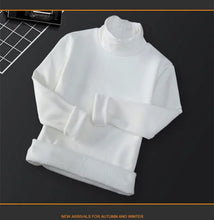 Korean Clothing Casual Men's White Thermal Fleece COTTON Fall Winter Underwear Long Sleeve Men's Oversize T-shirt Tee Shirt