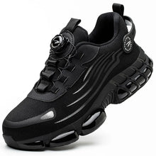 Big Size Men and Women Rotary Buckle Work Safety Shoes Men Air Soft Sole Lightweight Sneakers Protective Fashion Work Shoes