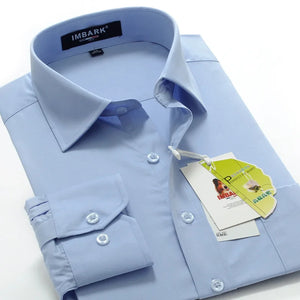 SHAN BAO 6XL 7XL 8XL 9XL 10XL men's professional long-sleeved shirt business casual large size loose solid color shirt