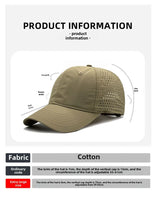 Men's Big Size 65cm Baseball Cap Quick Dry Breathable Mesh Trucker Hat Summer Outdoor Sport Sun Hat