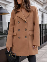 Women's Winter Coats Fashion Casual Mid-length Suit Collar Tweed Warm Coats and Jackets Women Wool & Blends Coats for Women