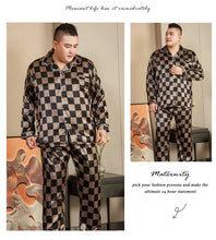 5XL Big Size Pajamas For Men 165KG Spring Summer Ice Silk Satin Cool Pajama Man Set Casual Loose Luxury Print Sleepwear Pijama