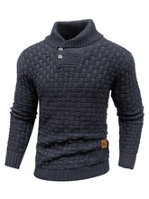 Men’s Sweater Winter Knitted Crew Neck Warm Soft Long Sleeve Pullover Textured Ribbed Edge Comfortable High Quality Top US Size