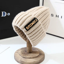 Winter hat, men's and women's versatile fashion long label woolen hat, warm ear protection, toe cover, knitted hat