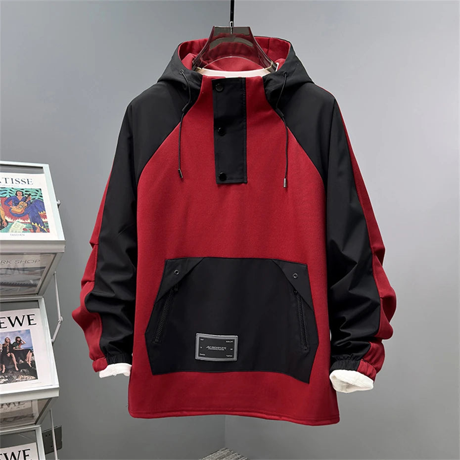 12XL 13XL Plus Size Hoodie Men Multi-pocket Patchwork Cargo Hoodies Streetwear Fashion Hooded Pullover Male Big Size 10XL