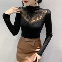 Women's Autumn Winter Fashion Half High Neck Pullover Long Sleeve Solid Color Simple and Casual Versatile Commuter Bottom Tops