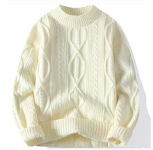 Men's Kintted Long Sleeved Sweater Men Solid Color Sweater Autumn/winter Soft Warm Comfortable Top Thick Warm Wool Pullovers