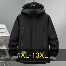 Waterproof Windbreaker Jacket Men 12XL 13XL Plus Size Camp Jacket Coat Male Fashion Casual Fleece Jackets Big Size 13XL