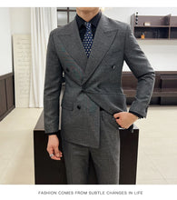 High-quality, fashionable, stylish, versatile and trendy wedding dress sets, dinner sets, men's slimming double-breasted suit se