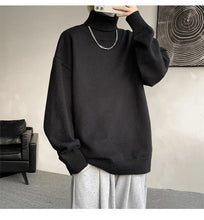 Knitted Warm Sweater Men Turtleneck Sweater Men's Loose Casual Pullovers Autumn Winter New Solid Color Pullovers M-XXXXXXXXL