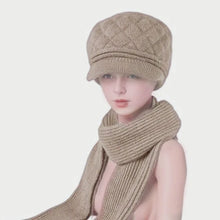 Winter Hat for Women Scarf Beanie Fleece Lined Ear Flap Thermal Knitted Berette Unisex Cold Weather Outdoor Mother Elderly