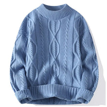 Men's Kintted Long Sleeved Sweater Men Solid Color Sweater Autumn/winter Soft Warm Comfortable Top Thick Warm Wool Pullovers