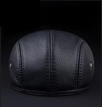 Winter Berets male warm Ear protection cap Men's outdoor leather hat