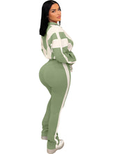 CM.YAYA Active Patchwork Women's Set Zipper Sweatshirt Jacket and Long Pants Suit 2025 Fall Two 2 Piece Sets Outfit Tracksuit