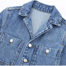 Autumn Denim Jumpsuit for Women  Long Sleeve Elegant  Turn Down Collar